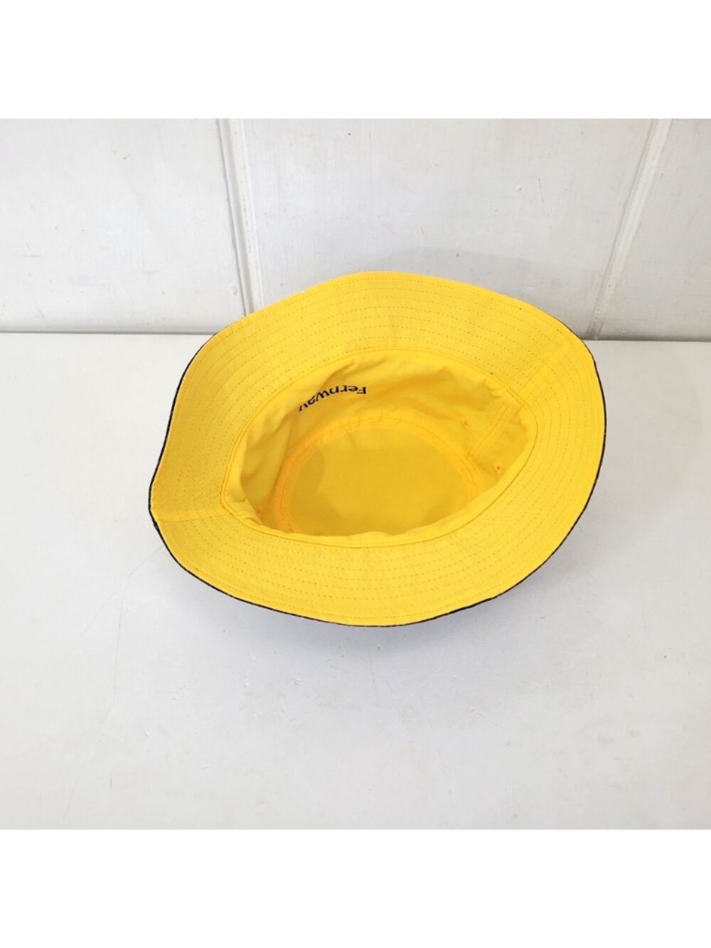 Fernway Logo Reversible Yellow & Navy Bucket Hat - Picture 4 of 8